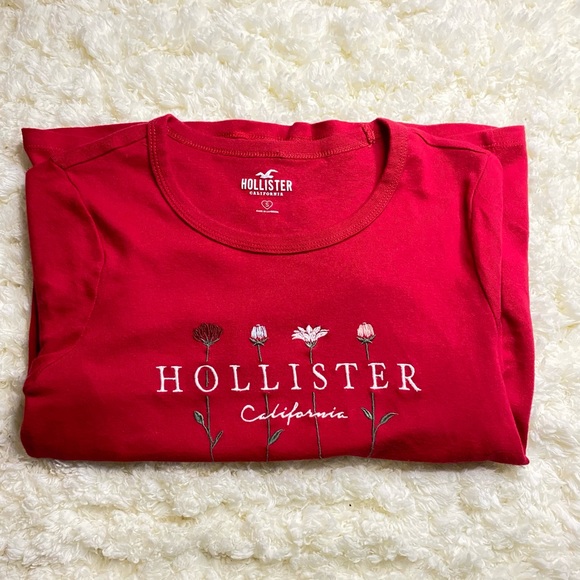 🌹RED HOLLISTER CALIFORNIA FLOWER SHIRT🌹 SIZE S - Picture 2 of 4